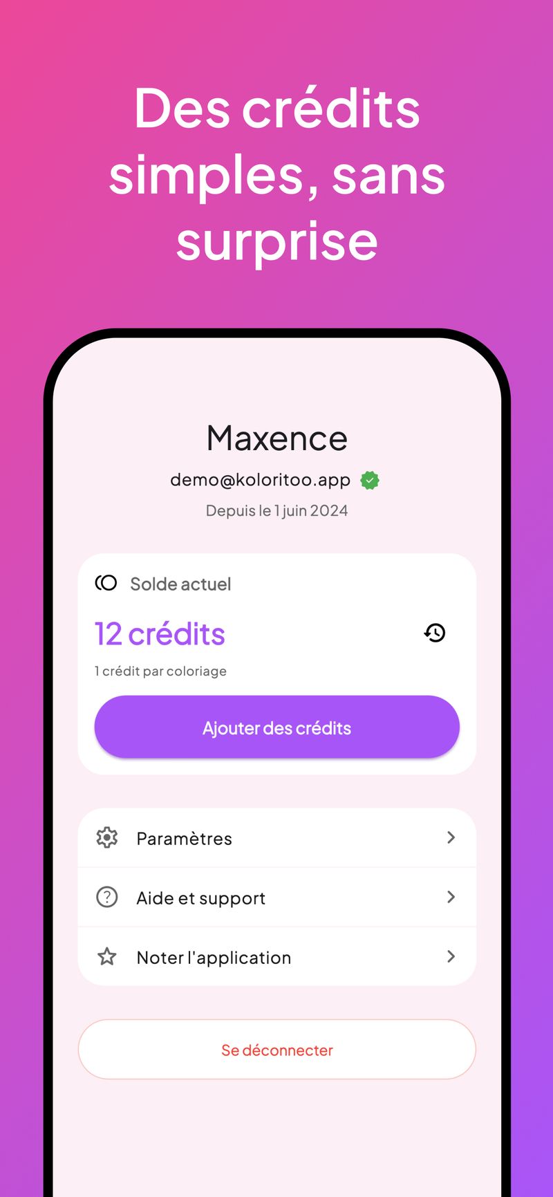 Captures d'écran de l'app 4